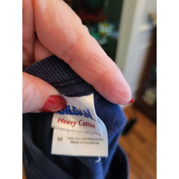 Navy 2010 Seniors Rule Long Sleeved Graphic Tee M 2000s Retro Casual Senior Year - Picture 5 of 5